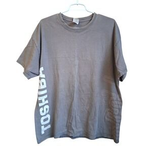 Toshiba Gray Wraparound Graphic SS‎ Tee 2011-2013 Thrashed XL Fader Tech